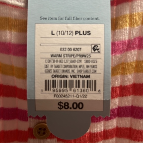 Cat & Jack Warm Stripe Girl’s Tank Top - Picture 5 of 5